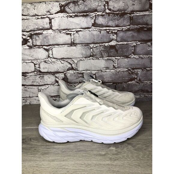 HOKA Project Clifton Blanc de Blanc Lunar Rock White Mesh Center Zip Gym Women 9 - Picture 11 of 16